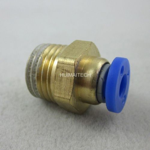 5pcs  4mm Tube Push in Fitting to 1/4&#034; BSP Male Thread Pneumatic Connector Air
