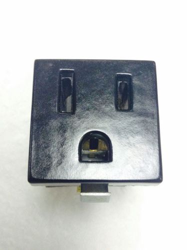 Snap-in ac receptacle outlets, black 15a, 125v, eagle electric mfg, 300 pcs, new for sale