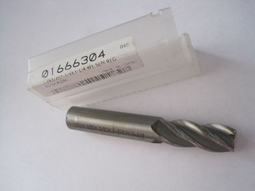 HSS 1/2 x 1/2 x 1-1/4 x 3-1/4 End Mill Drill 4 Flute in Case SEM REG