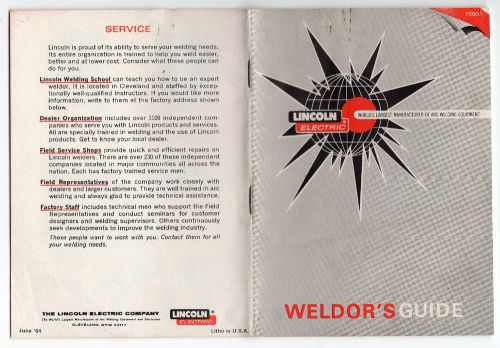1964 Advertising Sales Catalog Lincoln Electric Weldor&#039;s Guide Welding Machines