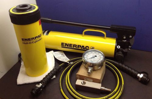 ENERPAC RCH-306 Hydraulic Cylinder Set P80 Pump 30 Ton 6&#034;Stroke 10,000 psi NICE!