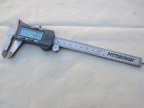 Caliper digital 6 inch fractional sae metric stainless steel 68304 pittsburgh for sale