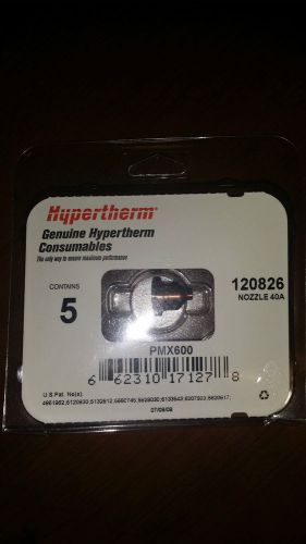 Genuine hypertherm plasma cutter nozzle 40 amp - 120826 - brand new - 5 pack for sale