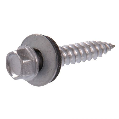 Hillman 200-count #10 x 1-1/2&#034;  neoprene washer zinc plated self-piercing screws for sale