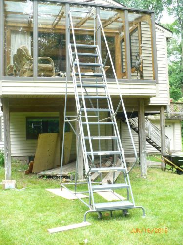 Rolling ladder 10 feet 10 inches to top platform/step