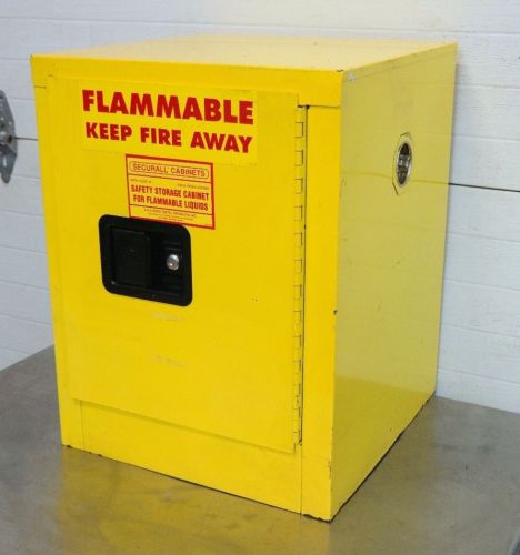 SECURALL 4 GALLON FLAMMABLE PAINT LIQUID SOLVENT SAFETY CABINET