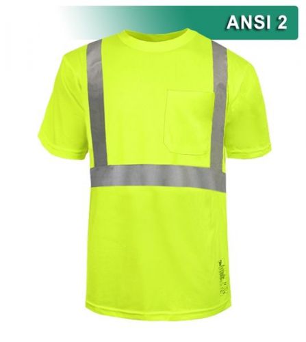 Reflective Apparel Safety T-shirt Hi Viz Tee Shirt VEA-103-ST ANSI Class 2
