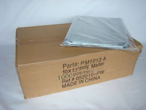 NEW (1) Case Box of 1000 White Poly Mailers 10x13 Shipping Envelopes 2.5 mil