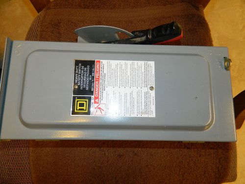 SQUARE D HEAVY DUTY SAFETY SWITCH  30A 600VAC HU361RB SERIES F05  GENTLY USED