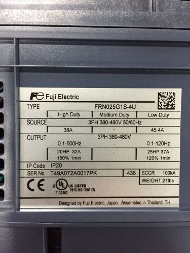 Variable speed / frequency drive, vfd, ac, 25 hp for sale