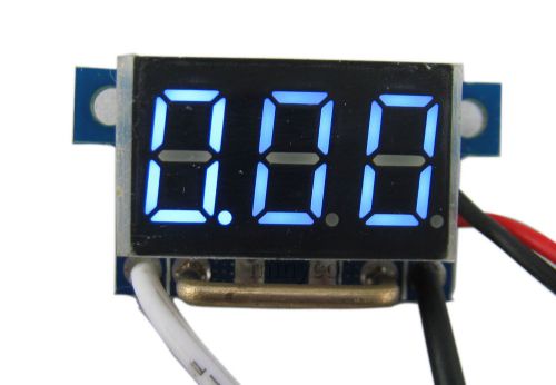 3 digit 0.36&#034; DC0-10A blue digital ammeter reverse  protection DC4V-30V powered