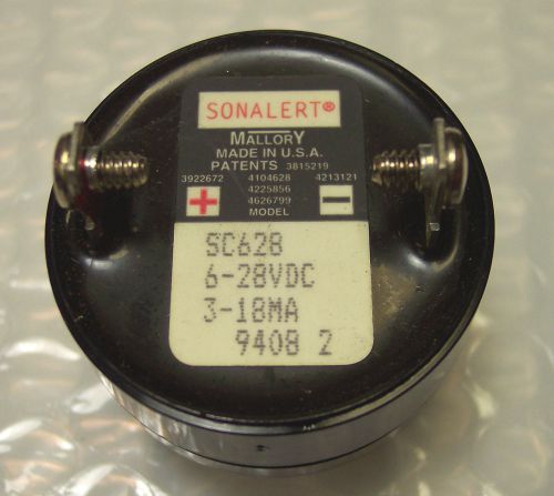 NEW--MALLORY  SC628 SONALERT ELECTRONIC SIGNAL 6--28 VDC, 4500 HZ