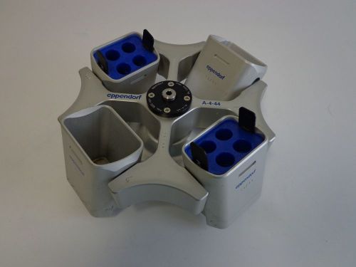 Eppendorf a-4-44 4-place swing bucket centrifuge rotor with buckets a444 l@@k~~ for sale