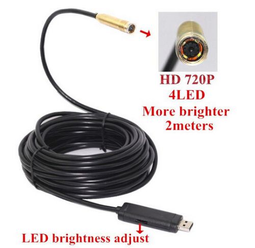 The First 2M 4LED HD 720P Brand USB Endoscope Borescope Snake Scope Wire Camera