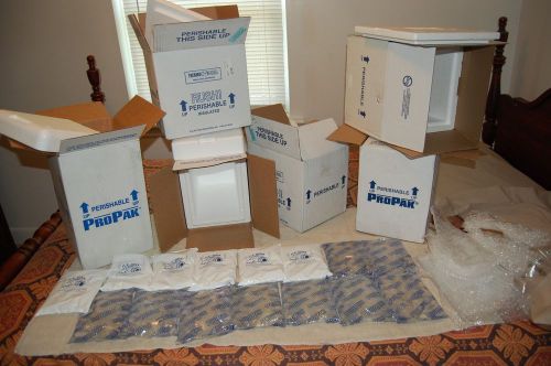 Perishable Styrofoam Pro-Pak Shipping Cooler with 3- Ice Brixx  included
