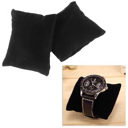 5 Pcs Simple Design Black Velvet Bracelet Watch Jewelry Display Soft Pillow