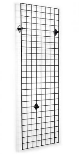2&#039; x 6&#039; Wall Mounted Gridwall Panels, Set of 2 - Black 19354