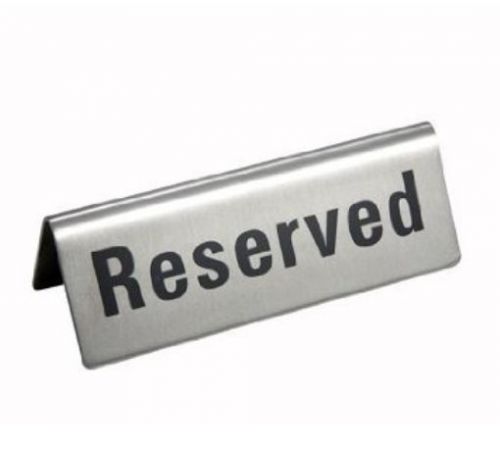 New Star 26887 Stainless Steel Reserved Table Sign  4.75 by 1.5-Inch  Set of 6