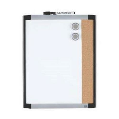 QUARTET 11x 14 inch Magnetic Combination Board Dry-Erase &amp; Cork, Blue Frame