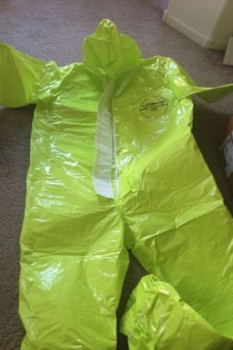 Hazmat suit tk256-2-4 size xl lime/yellow protective suit for sale