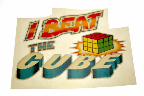 Rubik&#039;s Cube T-Shirt Transfer Vintage 70s/1970s Roach Old Stock