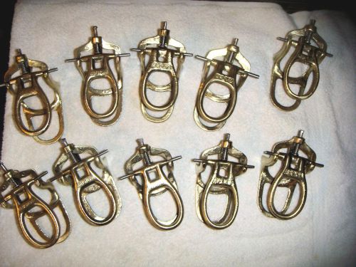 OUR LOT #5 OF 10  SPRING TYPE ARTICULATORS - BRASS - 5  APEX2 AND 5 KEYSTONE