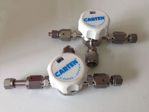Carten Valves Qty 2 W70 1/4VCR With Adapters To 1/4 Swagelok
