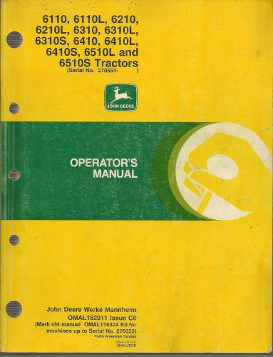 John Deere 6110, 6210, 6310, 6410 and 6510L Tractors Operator&#039;s Manual