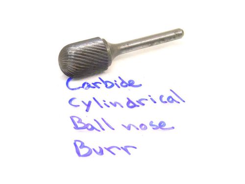 NEW SURPLUS JARVIS SOLID CARBIDE 3/4&#034; CYLINDRICAL BALL NOSE BUR SC-7 BURR SC7