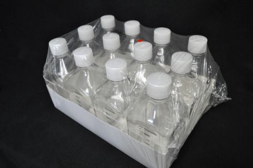 QTY 12 - Nalgene 1000 mL Sterile Square Media Bottle PETG 342020-1000 1 Liter