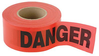 Hanson c h co danger&#039; tape, red weatherproof vinyl, 1,000-ft. for sale