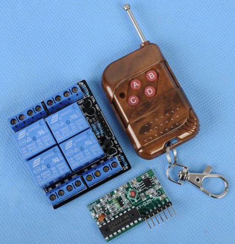 Ic2272/2262 4 channel wireless remote control kit + 5v 4-channel relay module for sale