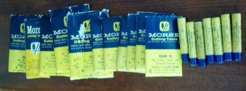 New old stock morse #1330 jobber length numbered drill bits 19 packages 179 bits for sale