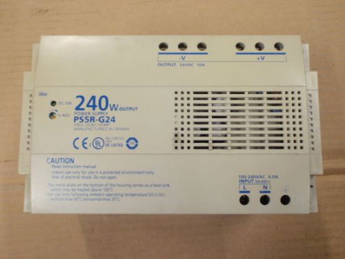 IDEC PS5R-G24 240 Watt Power Supply +/- 24 VDC 10 Amp Din Rail PS5RG24