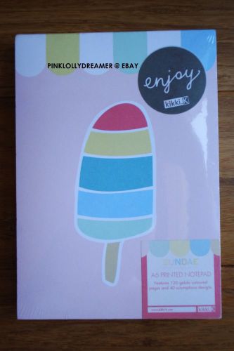 Kikki K SUNDAE A6 printed notepad notepaper stationery NEW