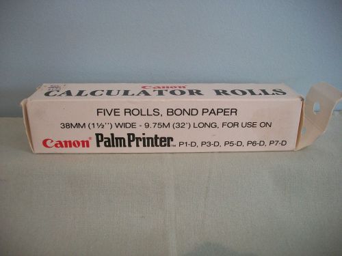 NOS Canon Palm Printer P1-D, P3-D, P5-D, P6-D P7-D Calculator Rolls 5 in Box