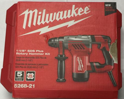 Milwaukee Rotary Hammer Kit 5268-21 1-1/8 in SDS-Plus Brand New in Box 299 - DS