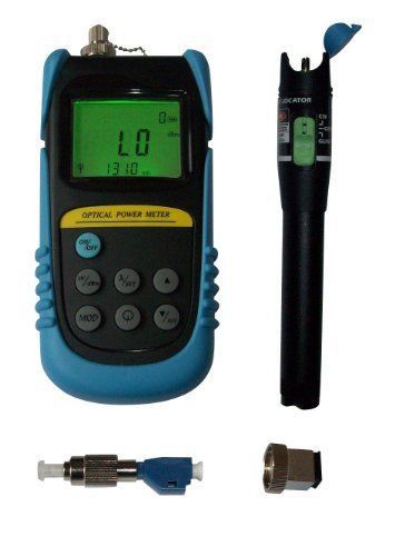 Optical power meter +26 to -50dbm w/ 10mw visual fault locator fiber optic cable for sale