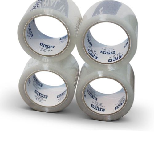Packing tape 3 inch x 55 yard 2.6 mil crystal clear heavy duty tape by uline ... for sale