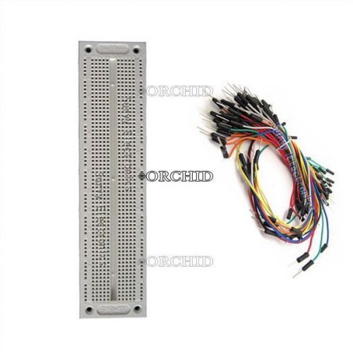 Breadboard 760 point solderless &amp;65pcs jumper cable wire kit for arduino/pic/arm for sale