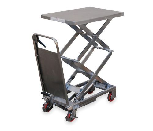 Cart-800-d-pss scissor lift cart, 800 lb., ss, fixed *pa* for sale