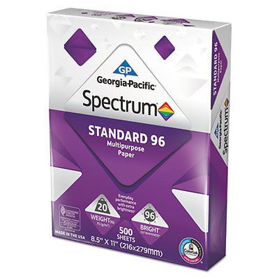Spectrum Standard 96 Inkjet/Laser Paper, 20lb, 8 1/2x11, White, 1500 Shts/Carton