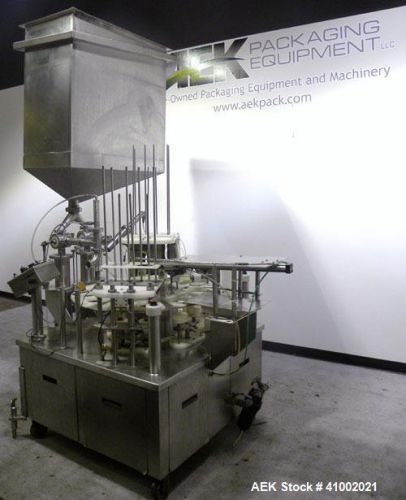 Used- Pryor Packaging Machinery 2 Head Rotary Cup Filler and Lidder, Model 51190