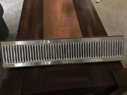 22&#034; x 5&#034; Stainless  Beer Drip Tray w/ Drain Flush Mount