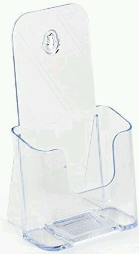 Deluxe Clear Acrylic Literature Brochure Holder for 4 x 9&#034; FREE SHIPPING
