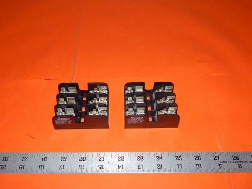 Lot of 2 gould shawmut 30323r fuse block holder 30amp 600v for sale