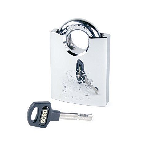Fjm security sprs60-ka heavy duty shrouded padlock with triple chrome plating, for sale