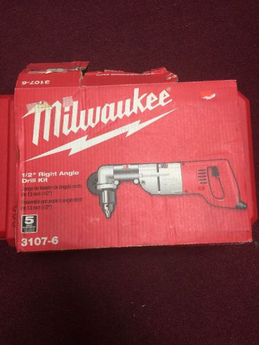 Milwaukee 1/2 in. Heavy Right-Angle Drill Kit with Case 3107-6 New!!!