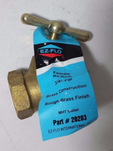 No Kink 3/4&#034; FIP x 3/4&#034; MHT Rough Brass Finish Hose Bib