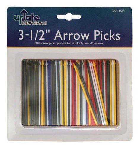 Update International (PAP-35JP) 3 1/2&#034; Plastic Arrow Toothpicks (Case of 500)